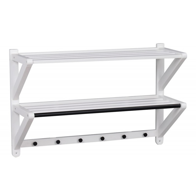 RO Met Hat Shelf Double White